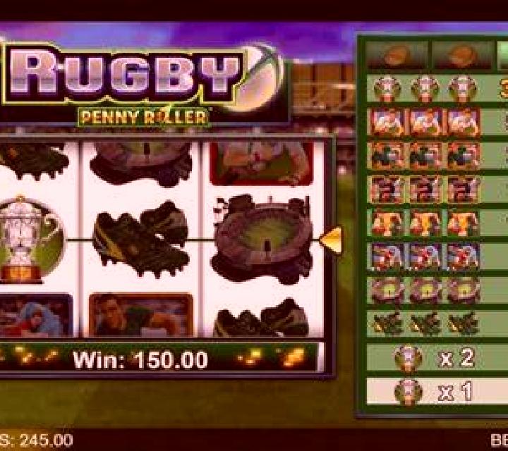 Rugby Penny Roller slot